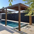 Пергола во дворе частного дома над бассейном из соснового клееного бруса и лиственницы. г. Краснодар рис.2